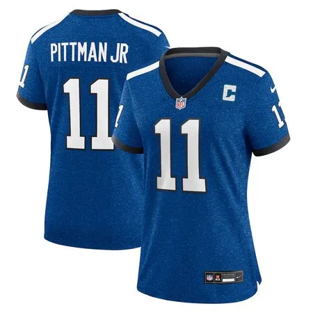 Women's Indianapolis Colts #11 Michael Pittman Jr.  Heather Royal Alternate 2 Indiana Nights Game Jersey