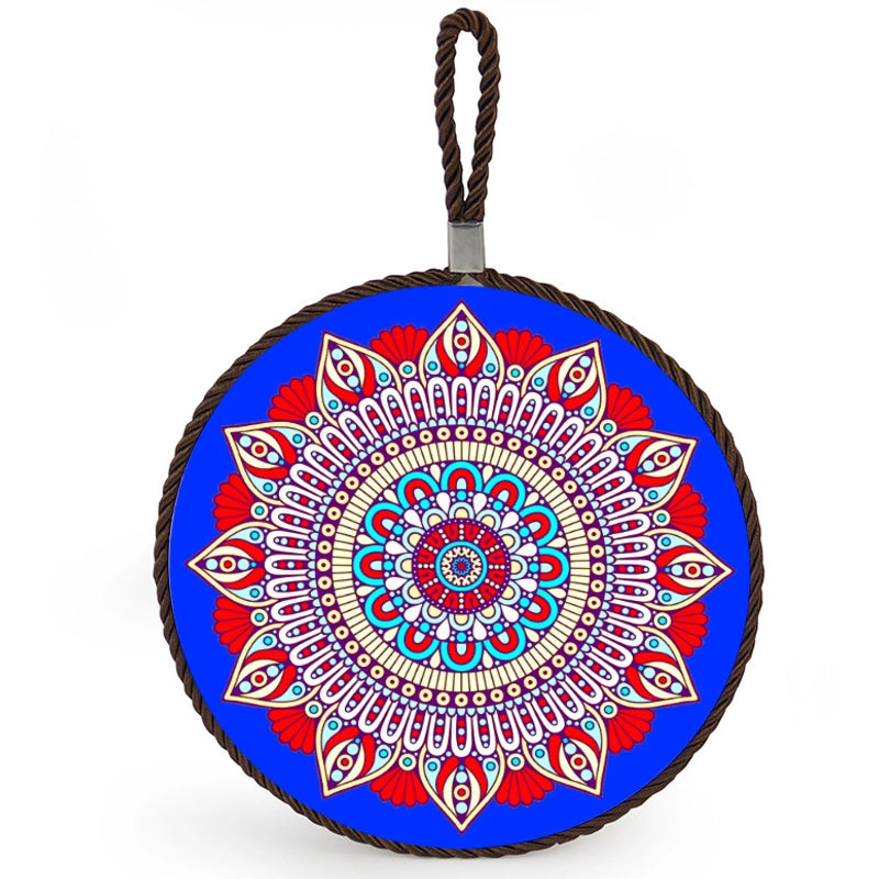 Factory Supply Thermal Transfer Printing 17cm Mandala Ceramic Heat Insulation Pot Mat Home Pot Mat European Style