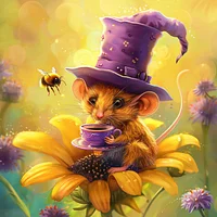 Tea Party Mouse - Diamond Painting