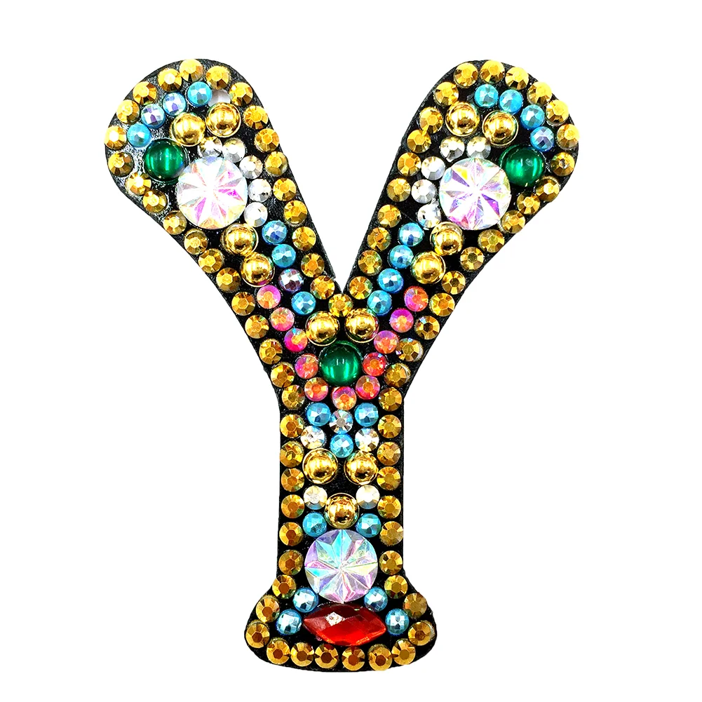 DIY Alphabet Key Chain Diamond Painting Letters Women Bag Keyring Pendant Gift(A-Z)