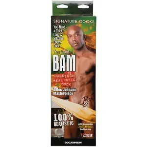 pornhint Pornhint Doc Johnson Bam Huge 13" Realistic Cock Black - Dildo w Vac-U-Lock Suction Cup