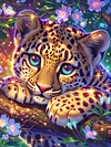 Luxury AB Velvet Diamond Painting Kit - Leopard