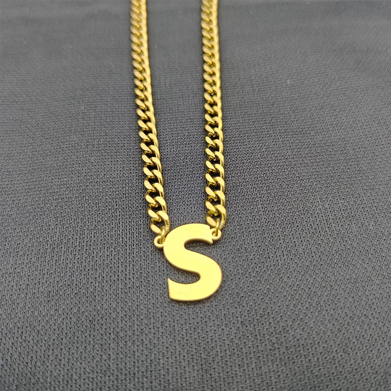 Minimalist Classic Style Letter 304 Stainless Steel Hollow Out Men’s Pendant Necklace