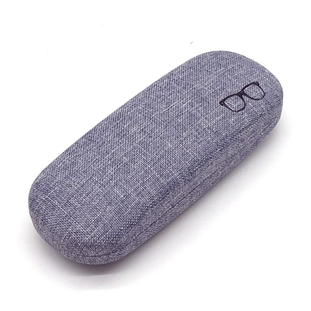 Glasses Case Hard Shell Linen Fabrics Eyewear Cases Cover Protective for Men Women Sunglasses Eyeglasses Glasses Box