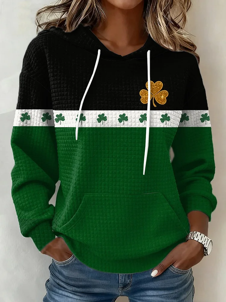 Women'S Casual St. Patrick'S Day Printed Hoodie 