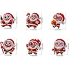 6Pcs Diamond Painting Acrylic Santa Claus Fridge Stickers
