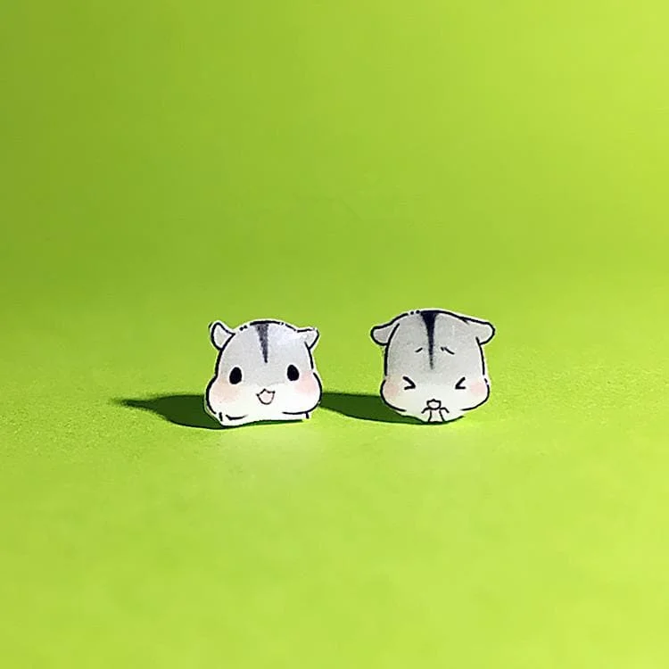 Kawaii Hamster Earrings SP179287