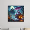 40x40cm Halloween Geist 5D DIY Vollbohrer Runde Diamond Malerei Kit Wohnkultur