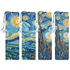 4Pcs DIY Diamond Bookmark Art Projects Irregular Shaped Diamonds Diamond Painting Art Bookmarks for DIY Making Beginners Adult Art Craft Supplies