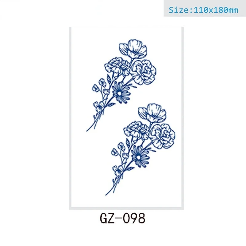 Net Red Herbal Juice Semi-permanent Waterproof Sweat-proof Tattoo Masking Scar Tattoo Sticker Herbal Juice Tattoo Sticker