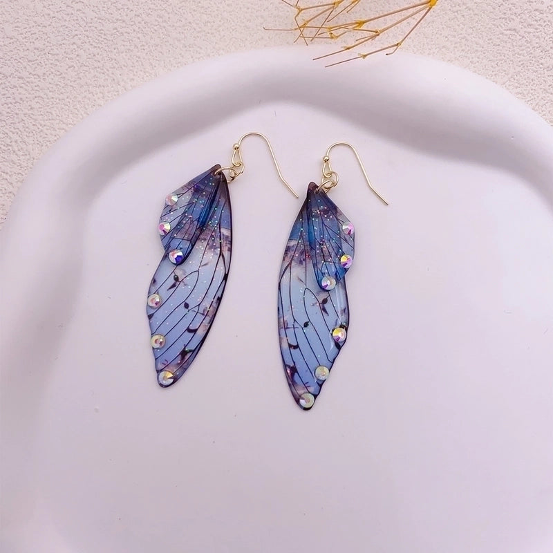 1 Pair Minimalist Wings Copper Epoxy Women’s Drop Earrings