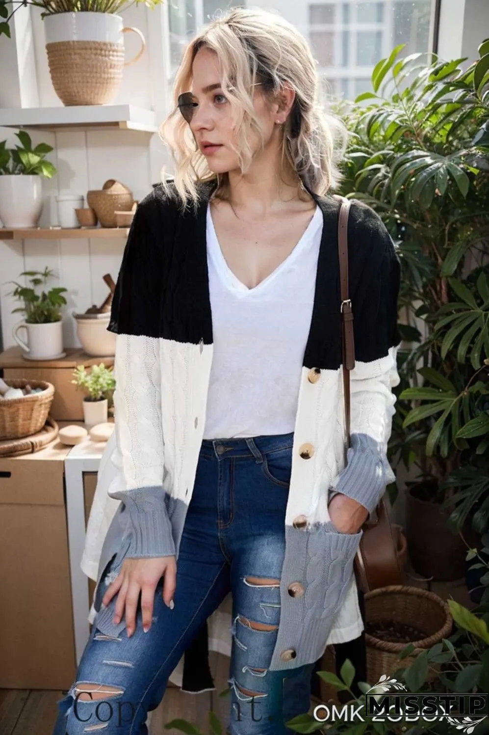 cozy cable knit button front long sleeve cardigan