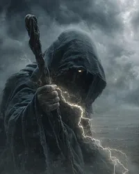 Dark Wizard Casting a Spell - Diamond Painting