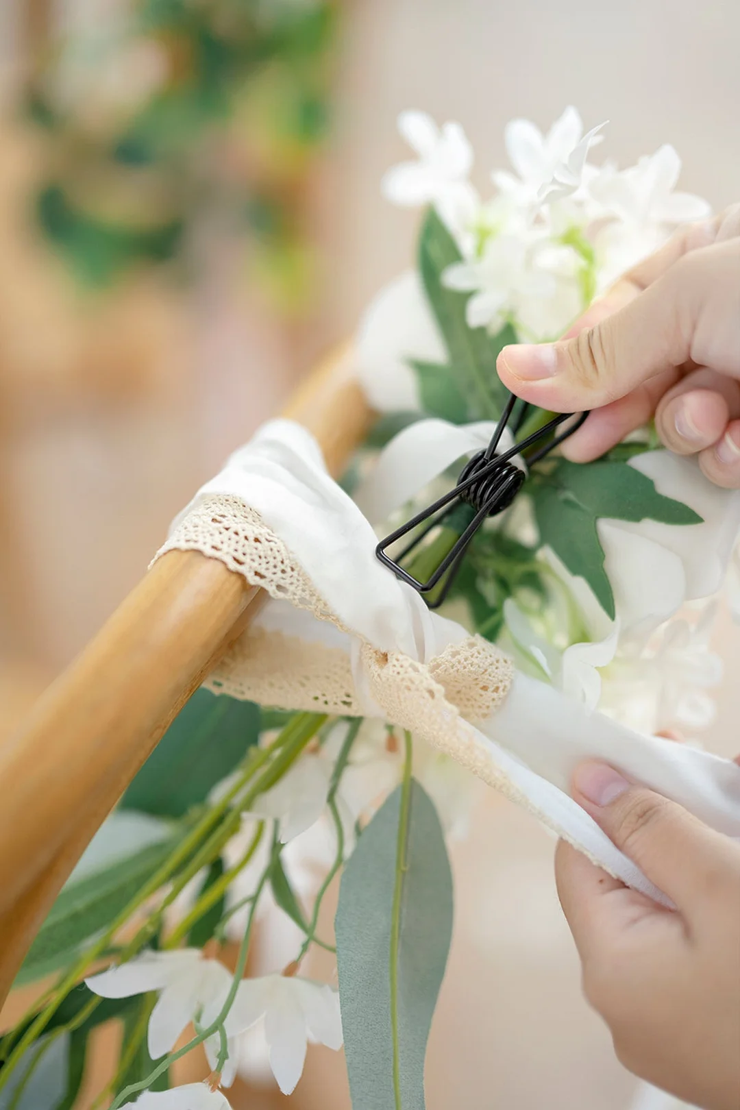 Aisle & Chair Decor in White & Sage
