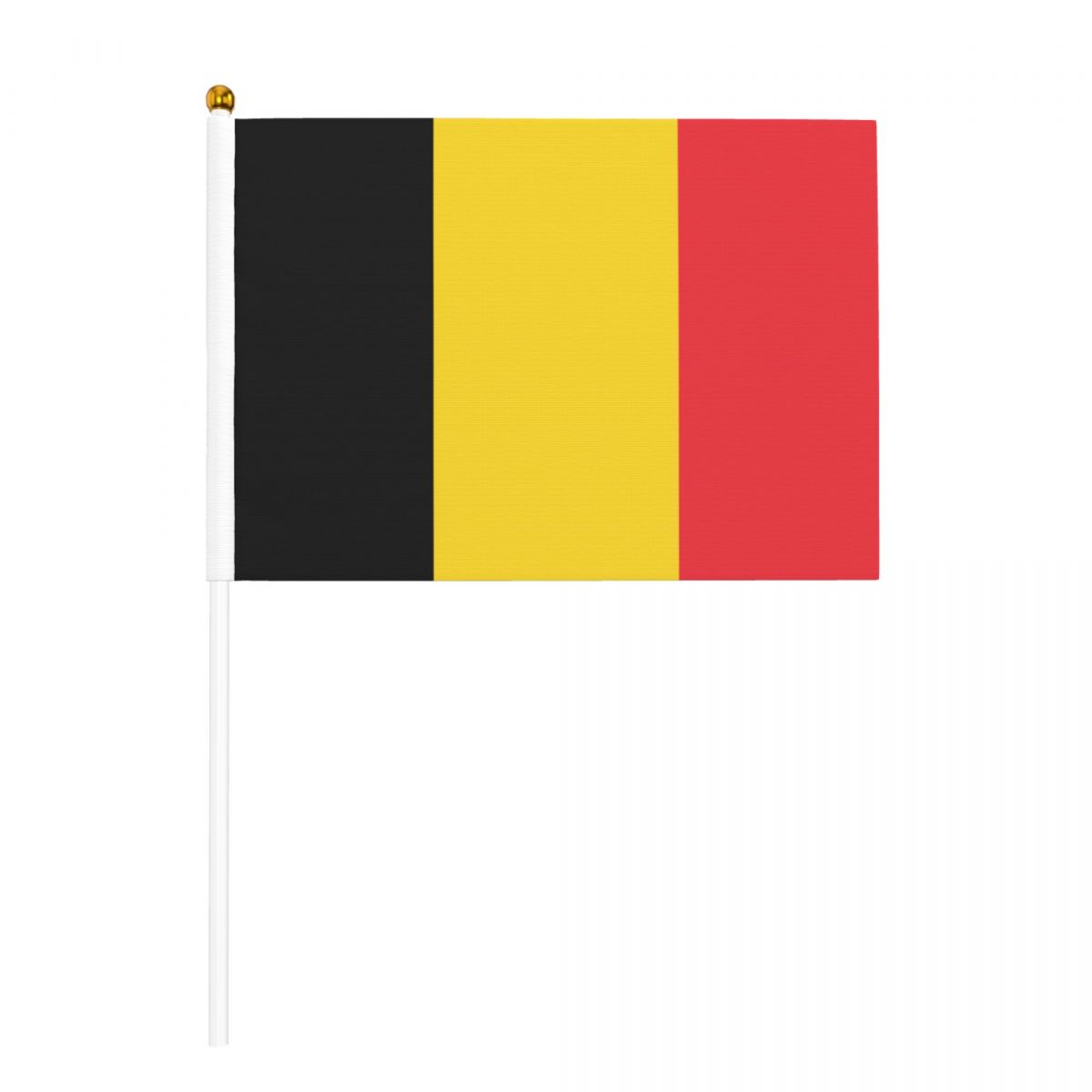 Belgium Flag Hand Held Small Miniature Flags on Stick