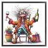 Lady Drinking Red Wine-11CT Stamped Cross Stitch 40*40cm/15.75*15.75in