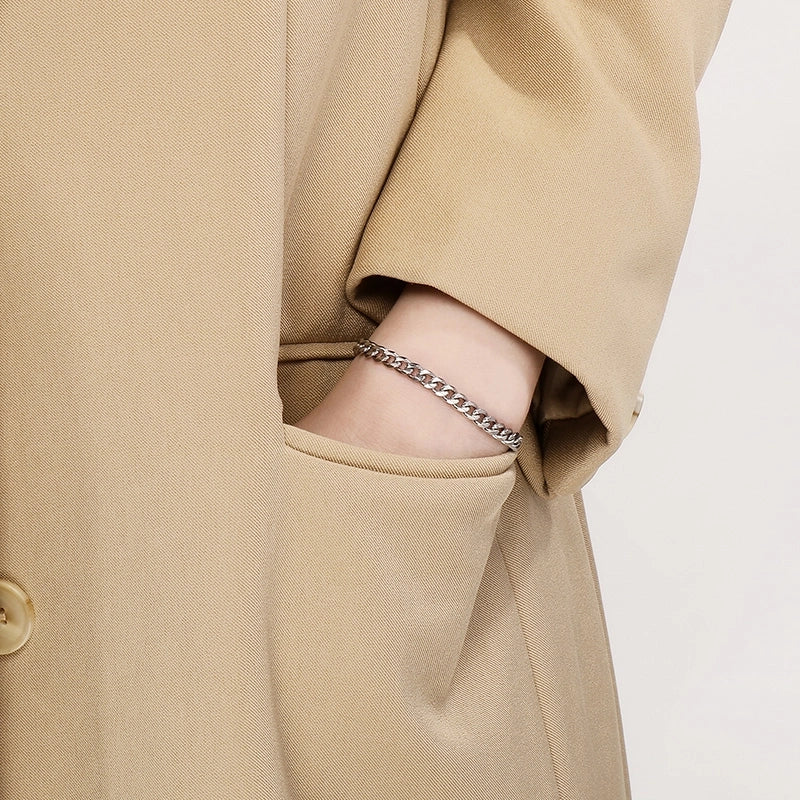 Fashion Hip Hop Stainless Steel Multi-Specification Six-Sided Grinding Men’s And Women’s Jewelry Suit