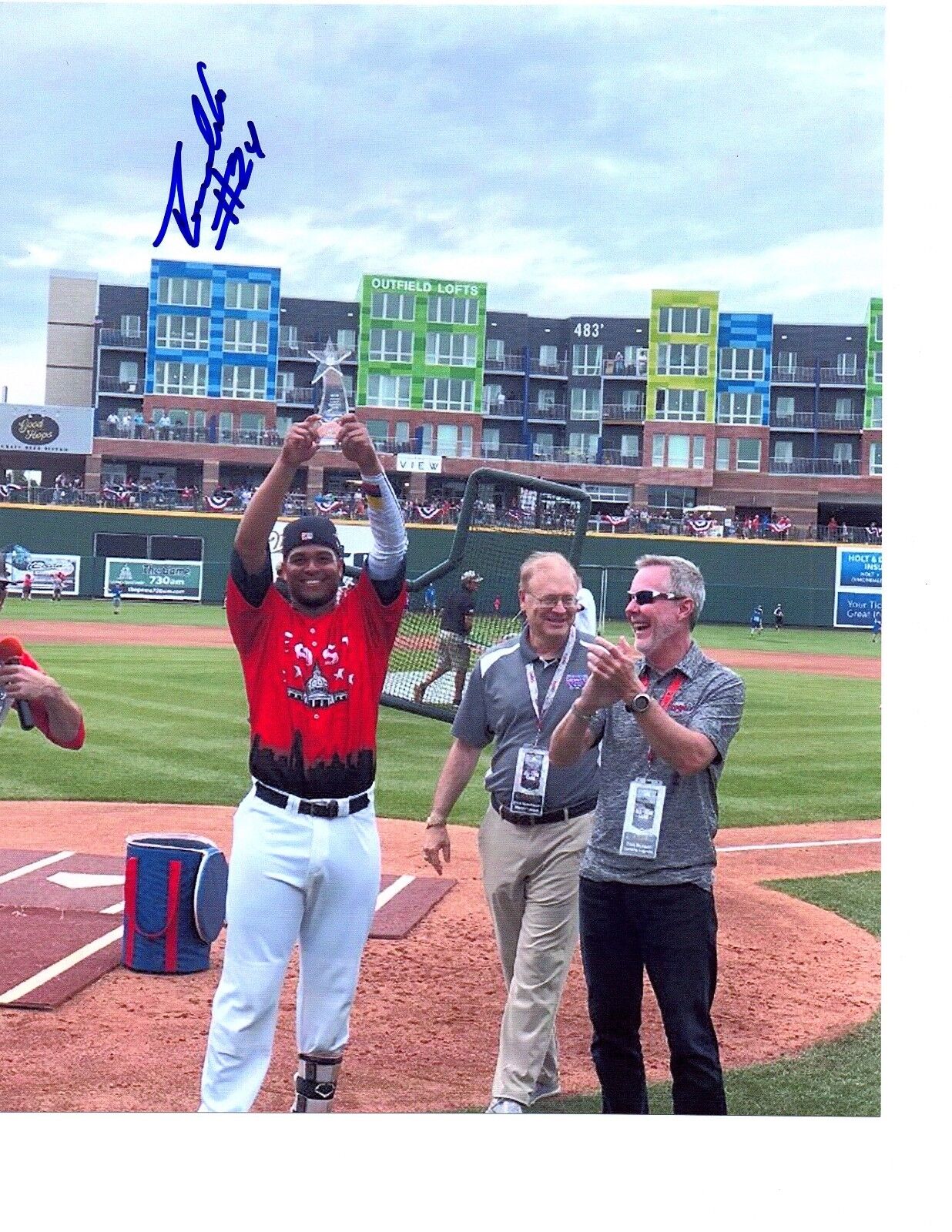 Ronaldo Hernandez Bowling Green autograph Signed 8x10 Photo Poster painting Home Run Derby Rays!