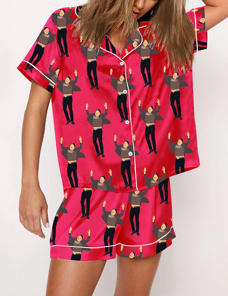 Women's Jumping Musk Short Sleeve Pajama Set