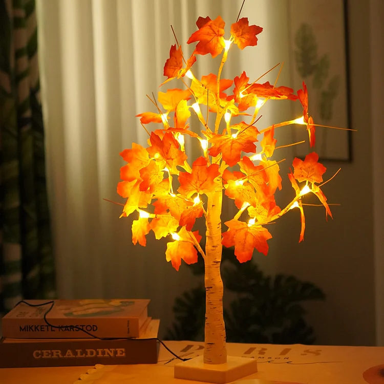  Holiday Decoration USB Birch Maple Leaf Shape Tree Light