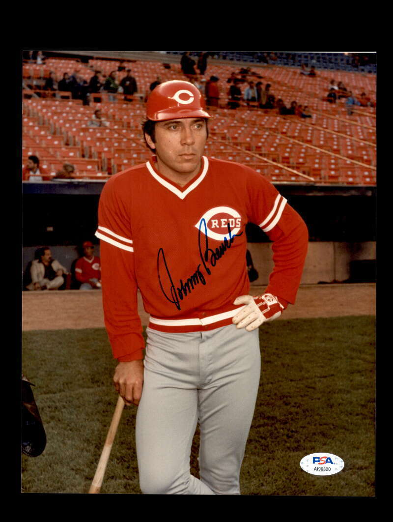 Johnny Bench PSA DNA Coa Signed 8x10 Reds Photo Poster painting Autograph