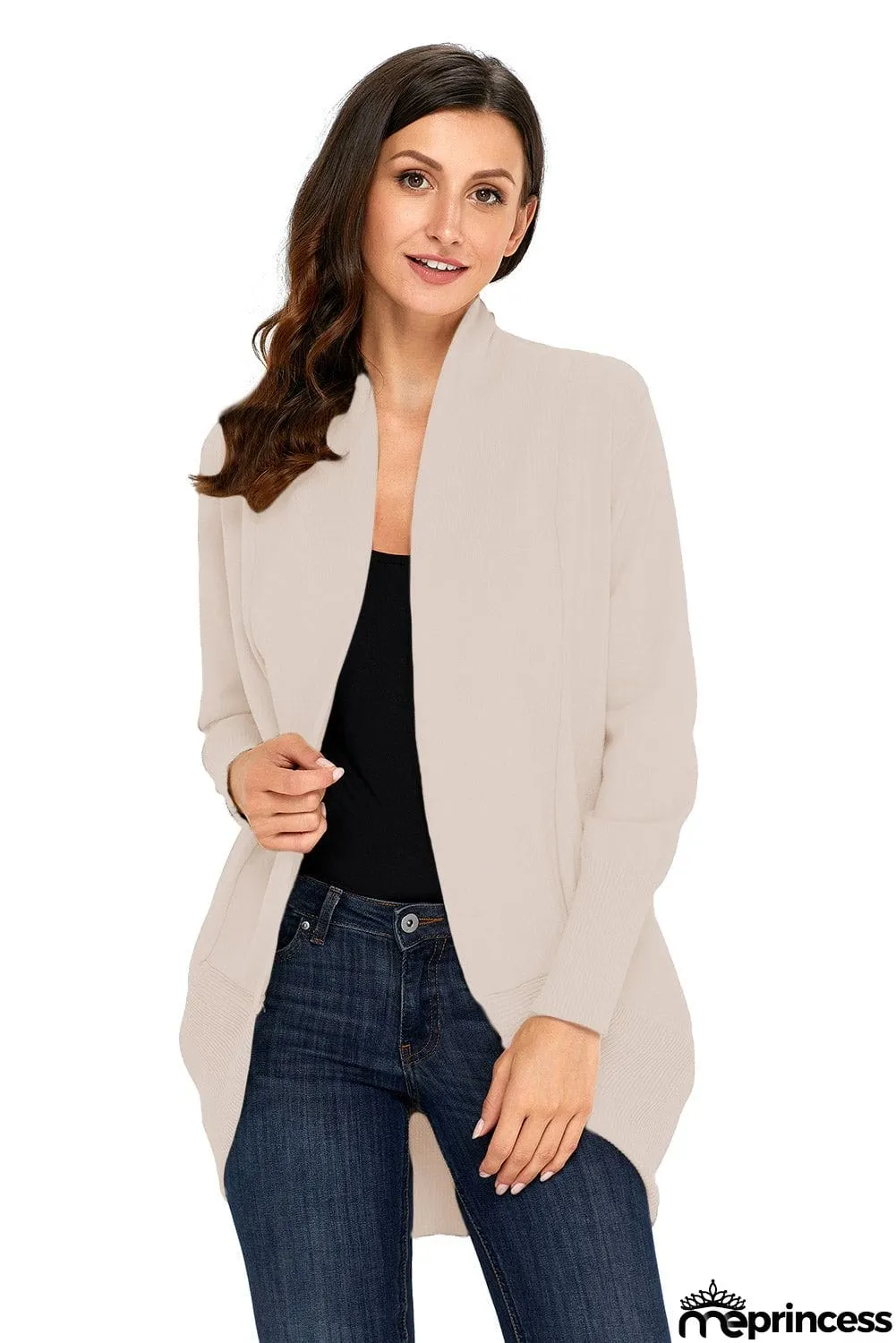 Apricot Super Soft Long Sleeve Open Cardigan