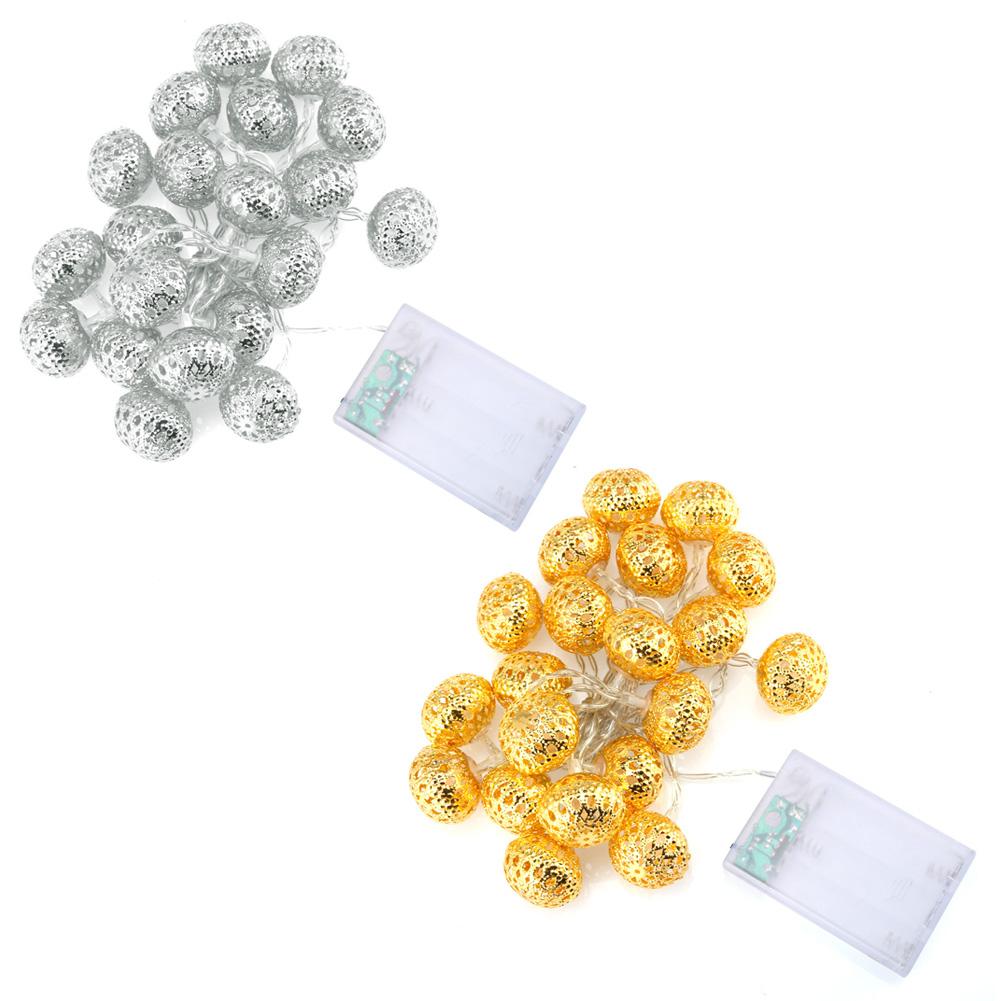 

20-LED 2.8M Rattan Ball String Cell Lamp Fairy Lights Wedding Party Decor, Gold, 501 Original
