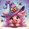 Halloween Schwein Sonderform Teilbohrer Dimond Malset Dekor30x30cm