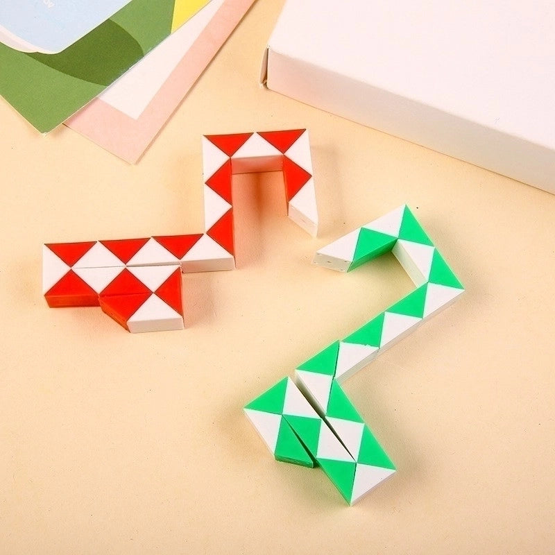 Fashion Children’s Educational Transformation Magic Snake Folding Cube Capsule Twist Toy