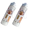 800ml Capybara Cute Water Cup with Straw & Handle Travel Water Bottle for Sports