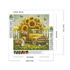 Sunflower Garden Car-Full Round Diamond Painting 30*30CM