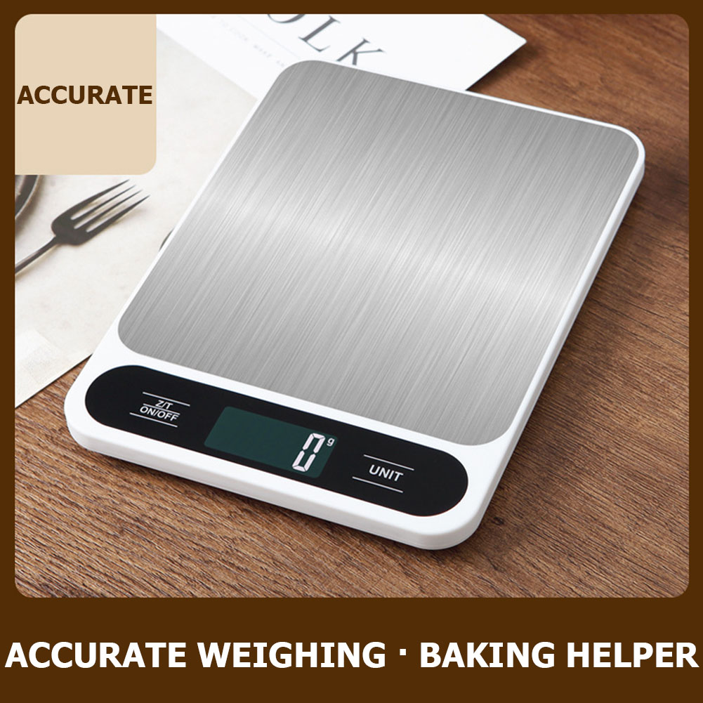 

10kg/1g Kitchen Digital Scale Food Weigh Accurate Electronic Scales, White, 501 Original