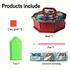 5D DIY Diamond Art Painting Snack Storage Box with Lid Wood Container (Flower)
