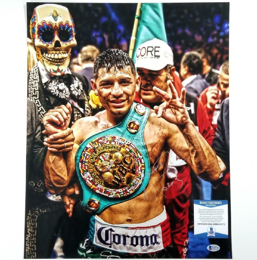 Abner Mares signed 16x20 Photo Poster painting WBC Boxing Autograph ~ Beckett BAS COA