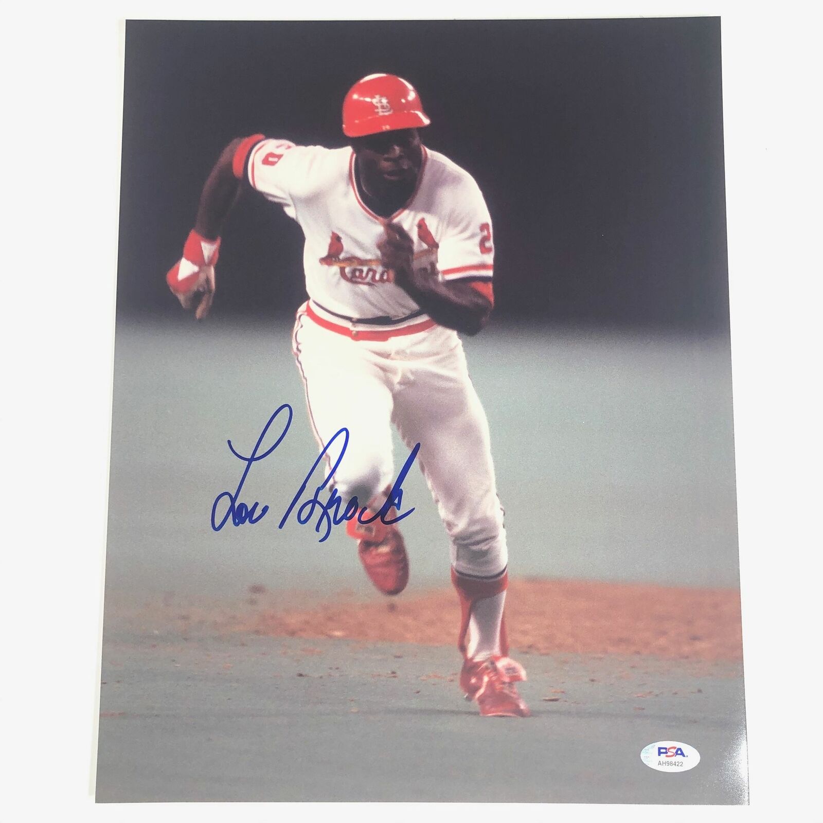 Lou Brock signed 11x14 Photo Poster painting PSA/DNA St. Louis Cardinals Autographed