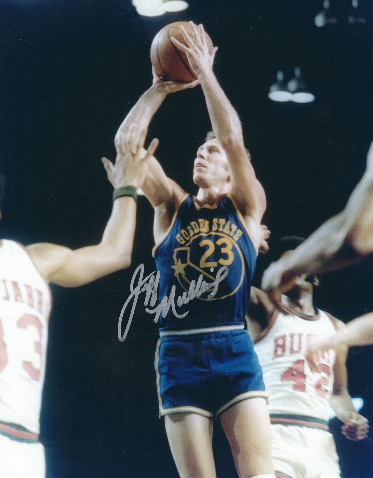 Signed 8x10 JEFF MULLINS Golden State Warriors Autographed Photo Poster painting COA