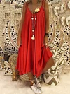 Casual Spaghetti-neck Maxi Dress