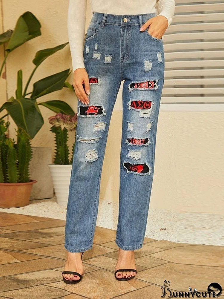 Women Bottoms Jeans Graphic