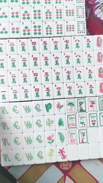 Palm & Parrot American Mahjong Set &mdash; 160 Tiles