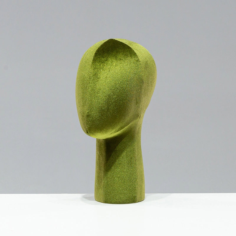 Velvet Head Mold Prop Display Stand Wig Hat Glasses Scarf Jewelry Bracket Dummy Head Model Prop Hat Drag