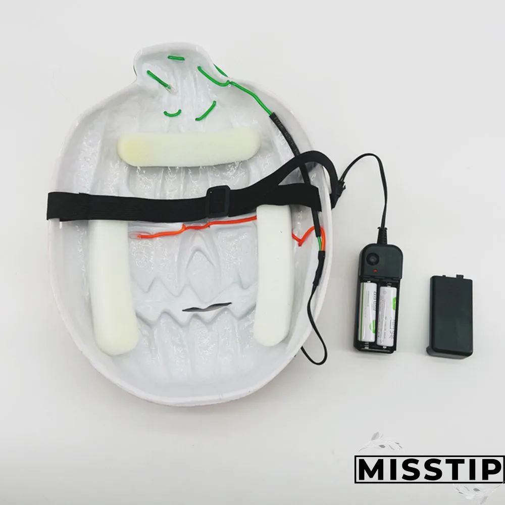 Red Green Halloween Pumpkin Light Up Mask
