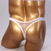 Men's Ice Silk Ultra-thin Transparent Thong U-convex Seamless Sexy Thin Strap T-Pants