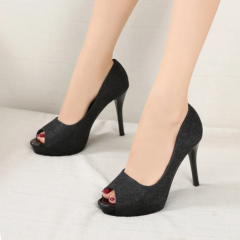 Lourdasprec woman pumps platform high heels shoes pumps women shoes Wedding shoes woman peep toe pumps platform stiletto heels talon femme