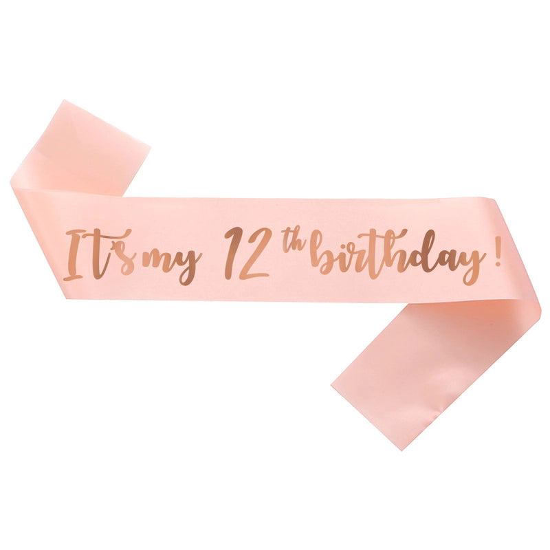 Hot Sale Champagne Birthday Shoulder Strap Crown Set 16 18 21 30 40 50 60 70 80 Headband