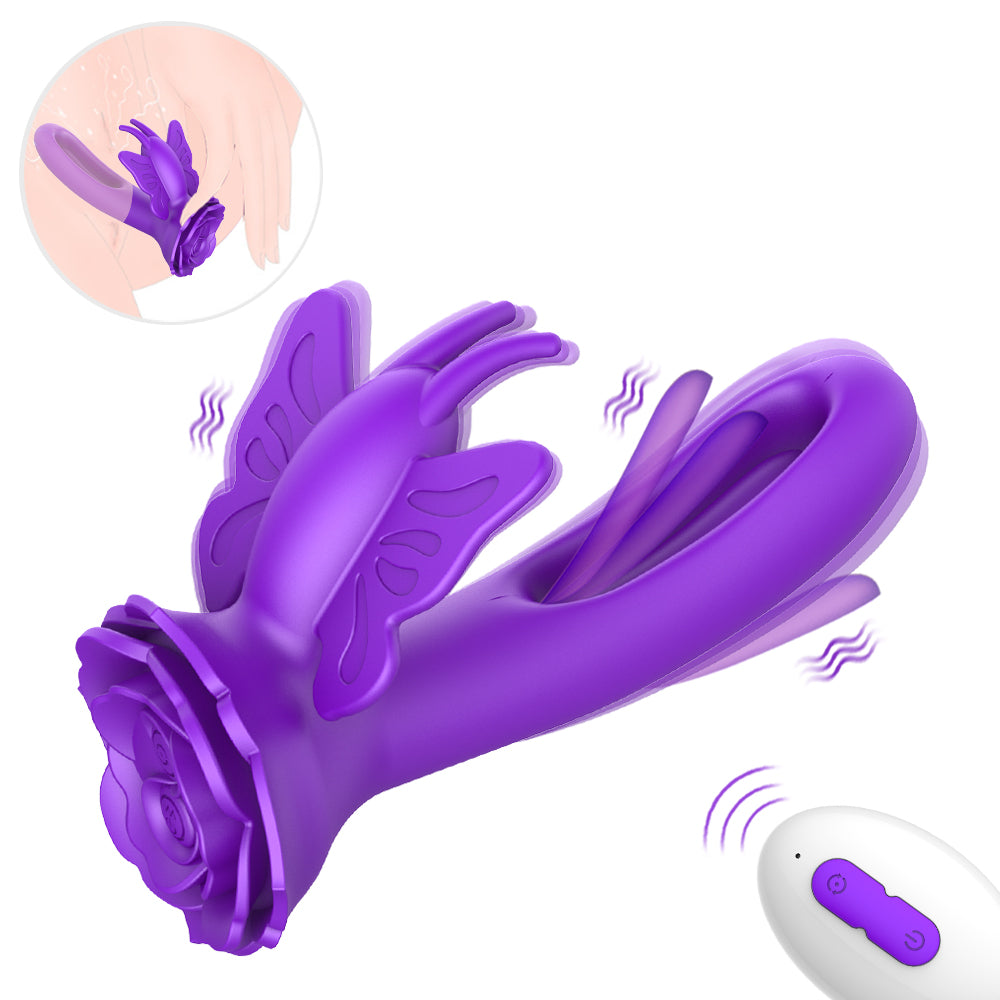 Rose Style Sex Vibrator Invisible Wearable Masturbation Device For Women