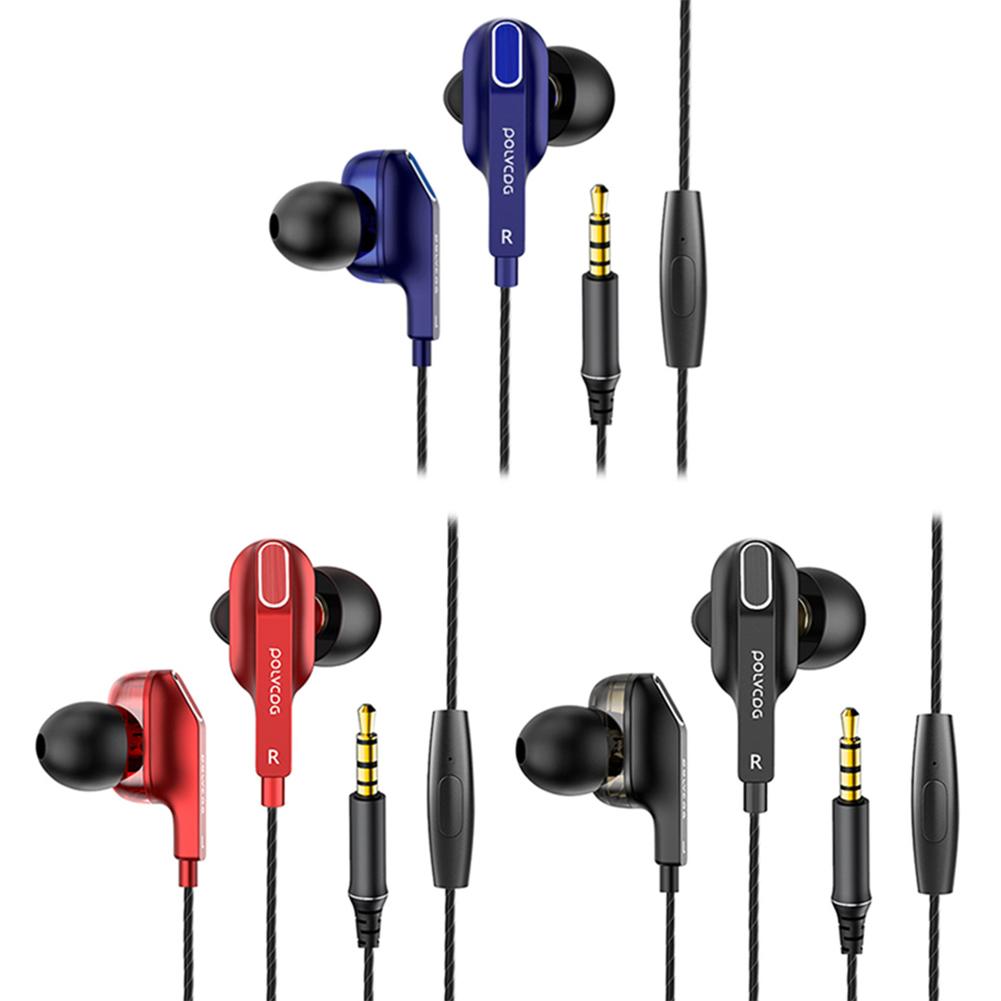 

POLVCDG D9 3.5mm Wired HIFI Mega Bass Music In-Ear Gaming Earphones w/ MIC, Blue, 501 Original