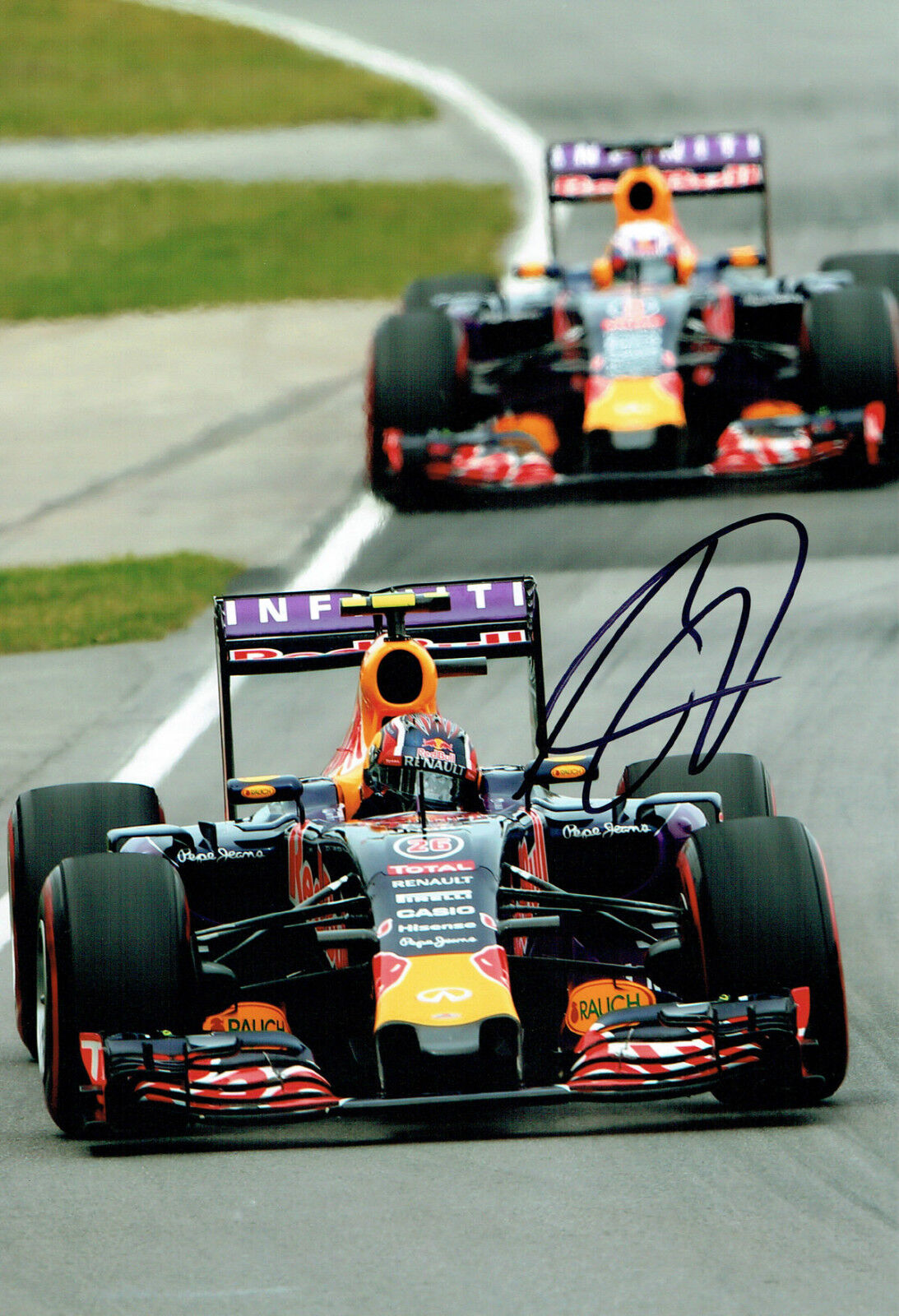 Daniil KVYAT SIGNED Autograph Red Bull Driver 12x8 Photo Poster painting AFTAL COA