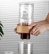 Wooden Ring Ice Drip Pot Double Glass Drip Filter Ice Coffee Pot