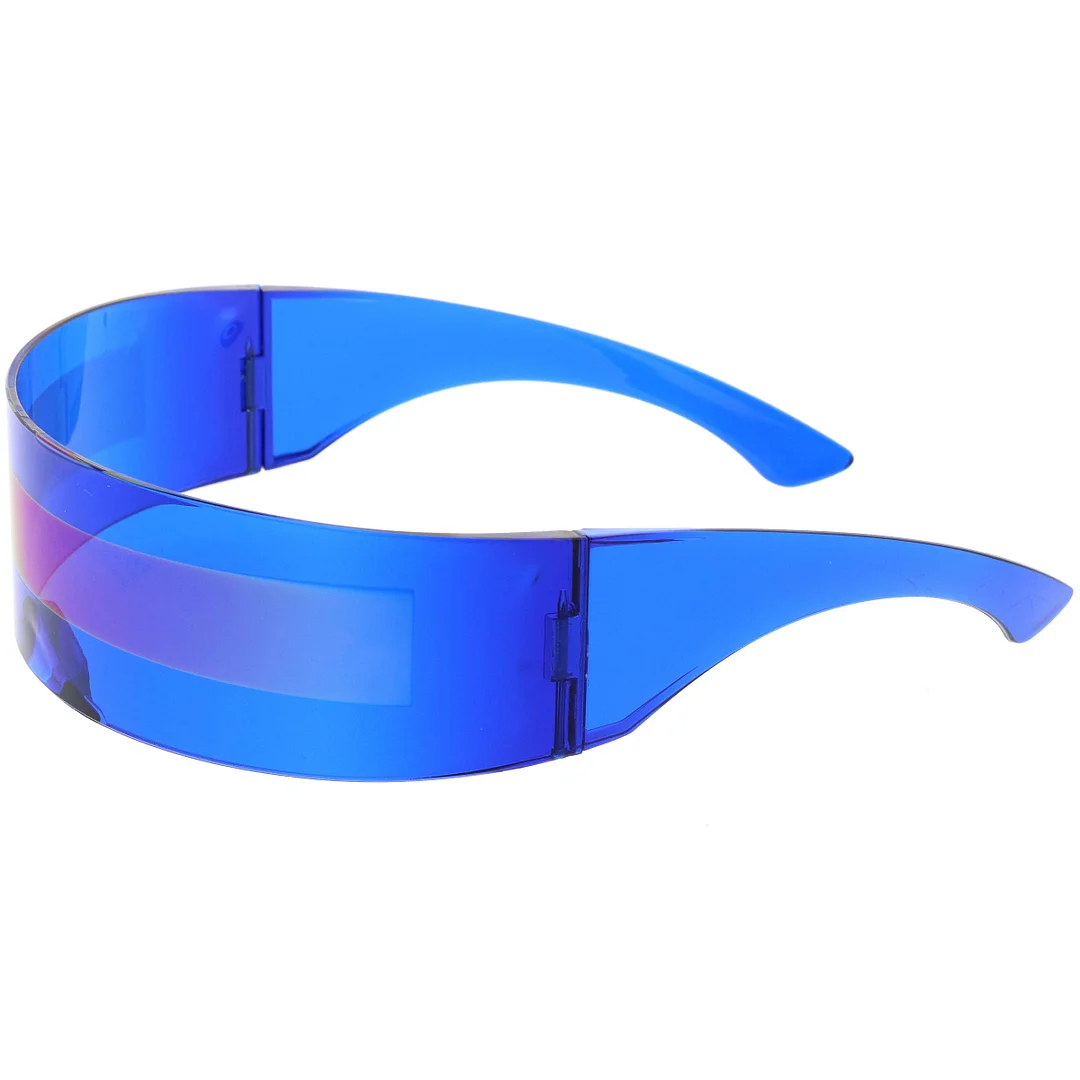 Futuristic Wrap Around Monoblock Shield glasses