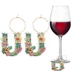 (Limited Stock)2pcs DIY Diamond Painting Ornament Flower Alphabet Wine Glass Charm、[Everydayedeals]